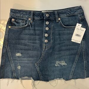 Free People Blue Denim Skirt